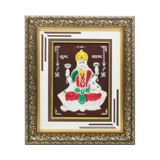 999 Silver Enamel Lakshmiji Frame