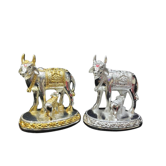 Silver/ Gold plated cow & calf