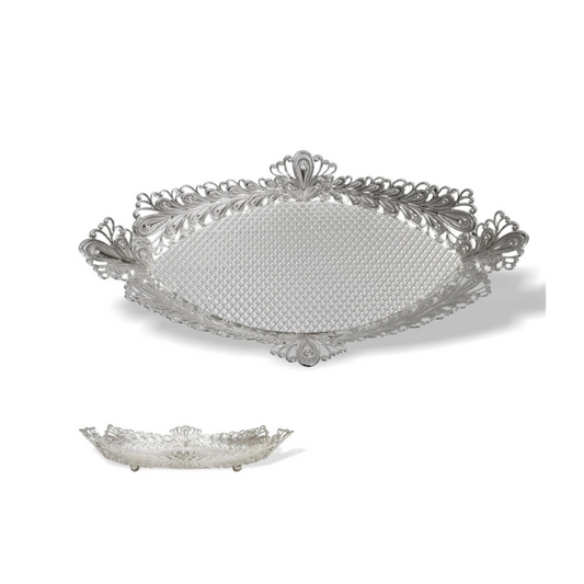 German silver oval platter