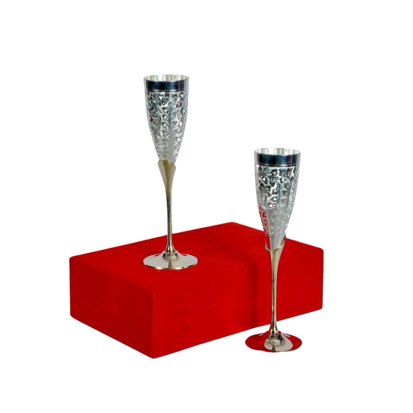 German silver wine glass set of 2