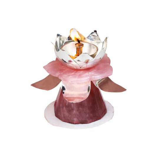 Rose Quartz Candle Stand