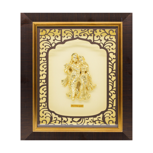 22KT Gold Plated RadhaKrishna Frame