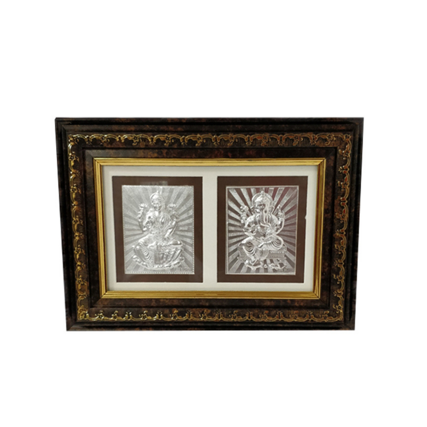 999 Silver Ganesh Lakshmi Frame