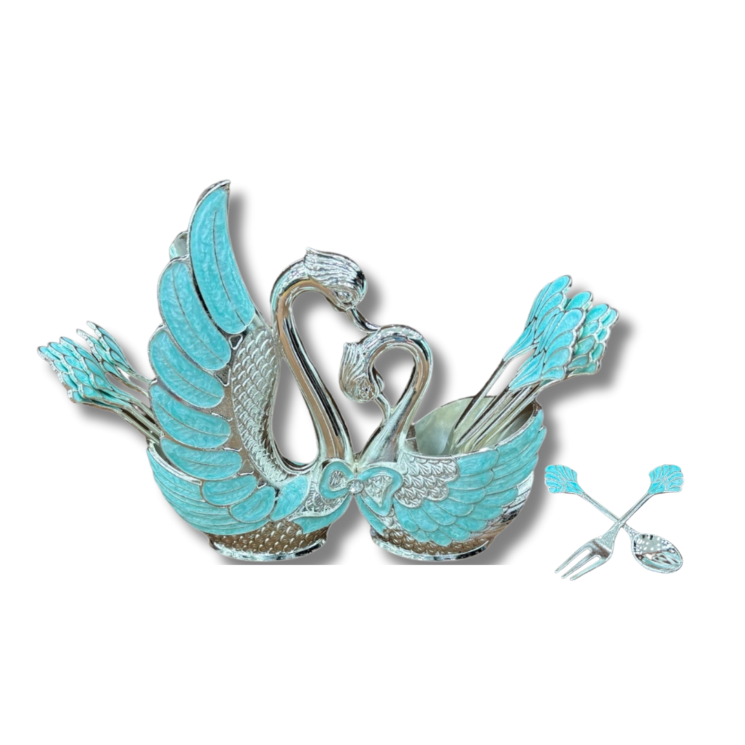 Swan Spoon and Fork Set