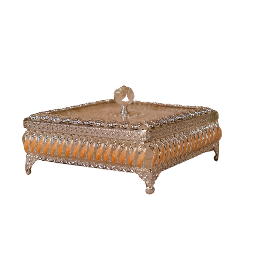 Enamel Dry Fruit/Mukhvas Box(peach)