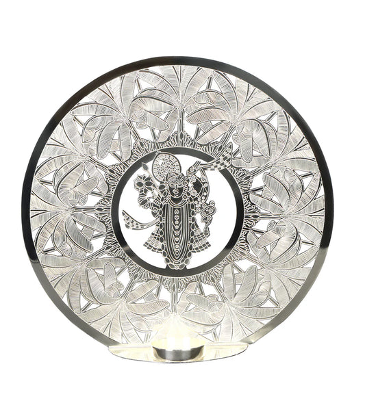 Shreenathji Rose Quartz Candle Stand