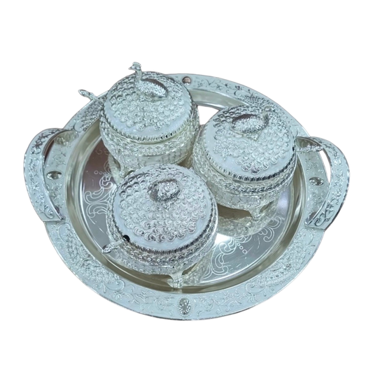 Enamel Peacock Candy Set (White)