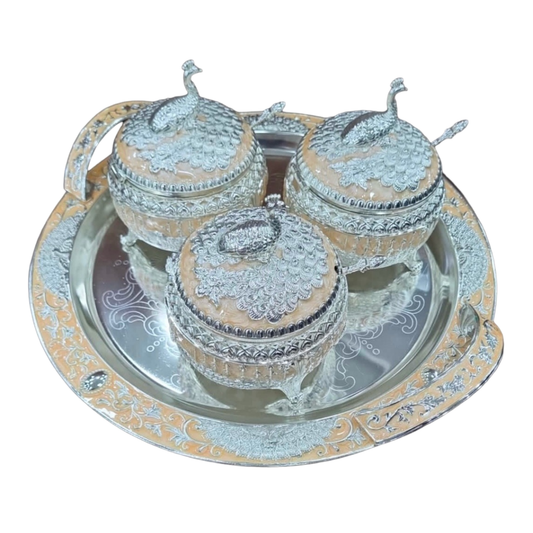 Enamel Peacock Candy Set (Peach)
