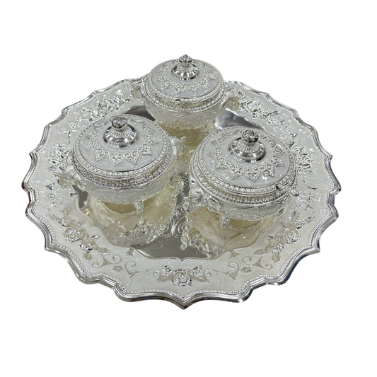 Enamel candy set of 3 (white)