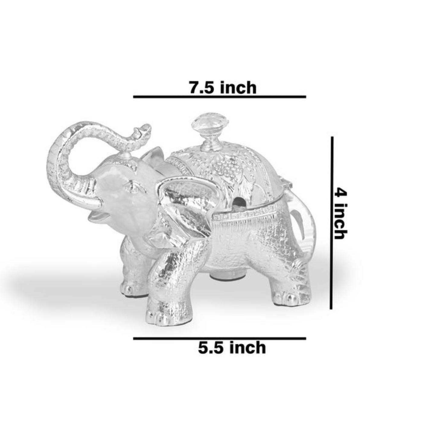 Enamel Elephant Candy (White)