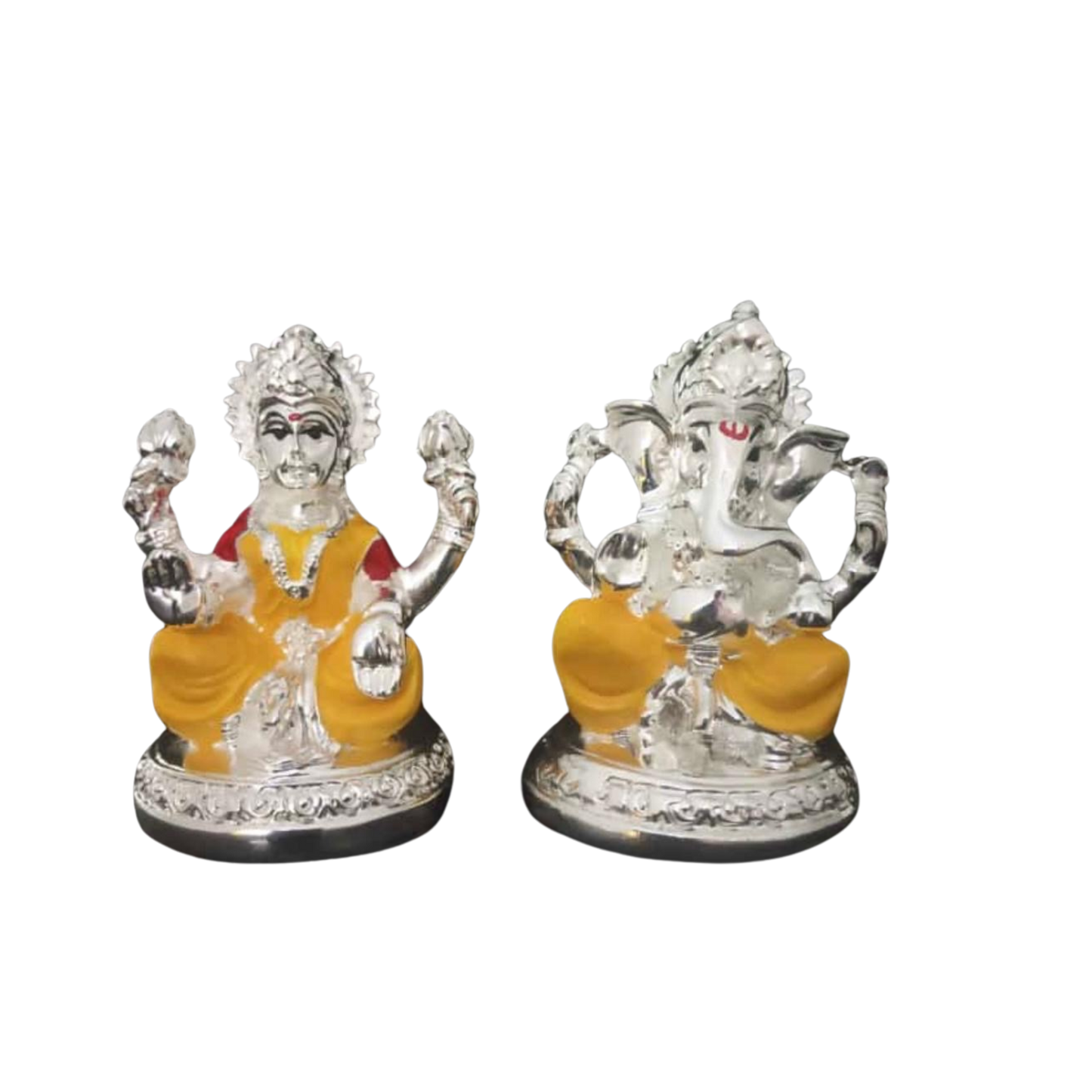 Silver Plated Ganesh Lakshmi
