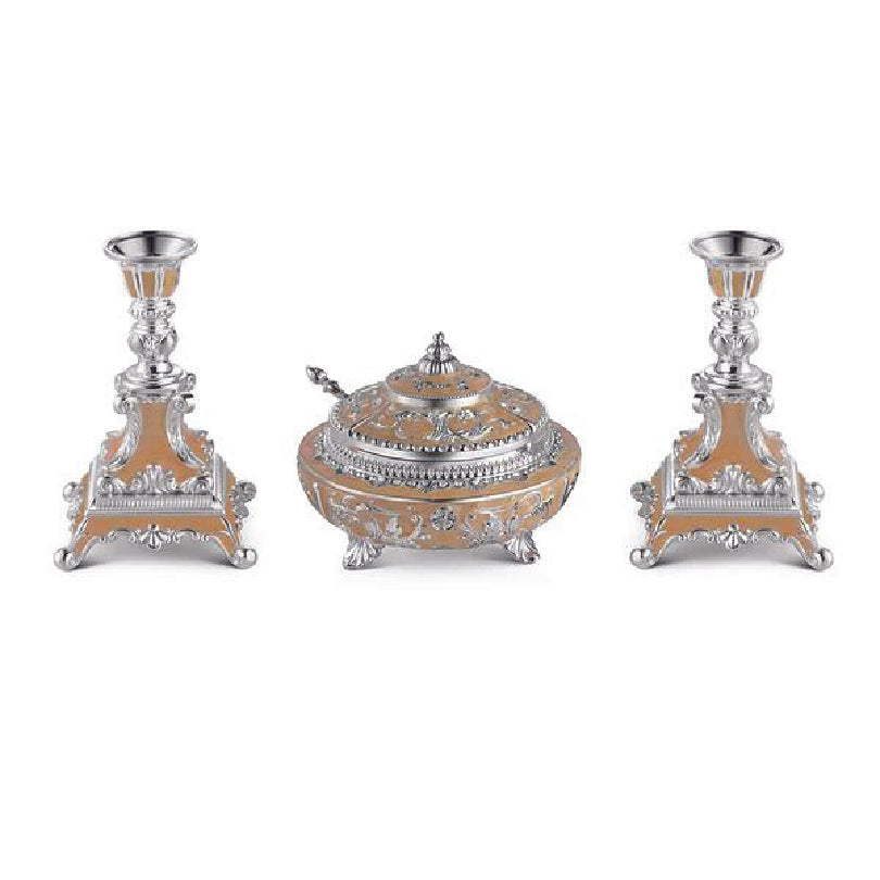 Enamel candy and candle stand gifting set