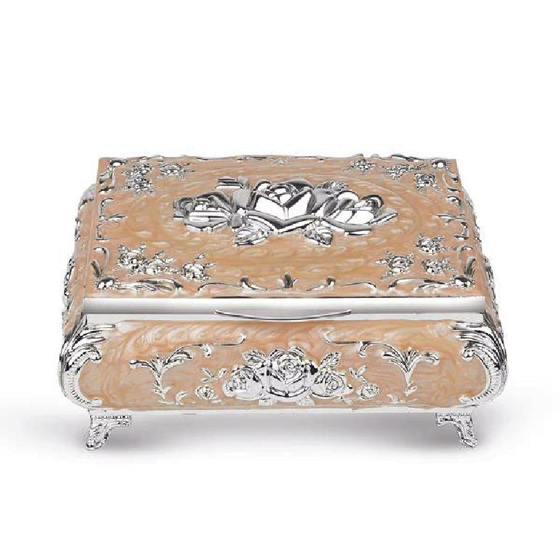 Enamel jewellery box (peach)