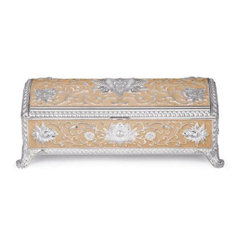 Enamel jewellery box (peach)