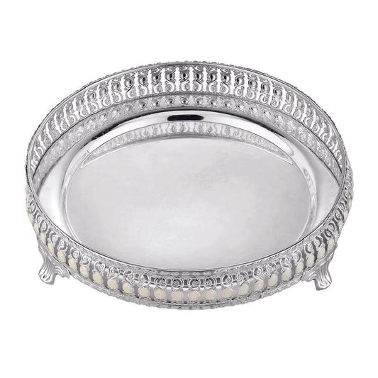 Enamel round tray(white)