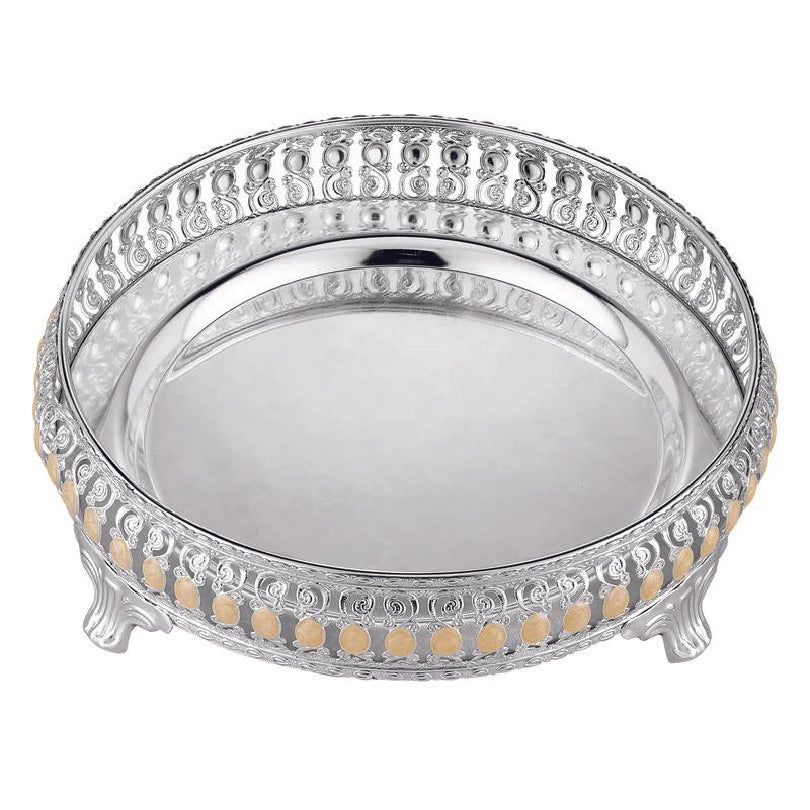Enamel round tray(peach)