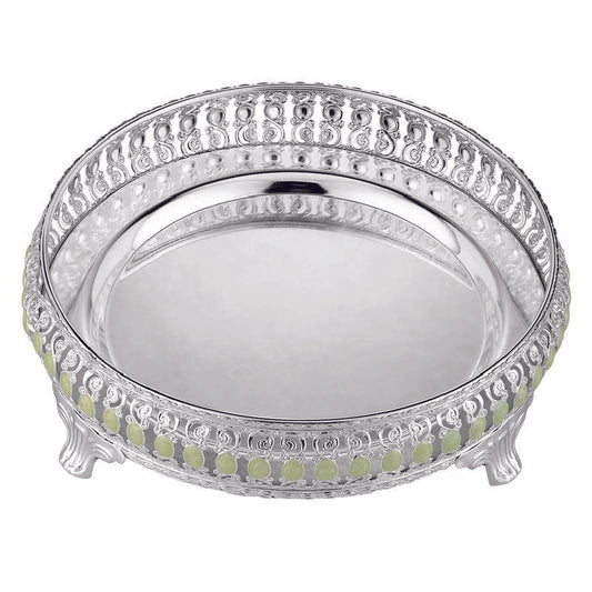 Enamel round tray(green)