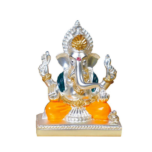Silver Plated Ganesh Idol