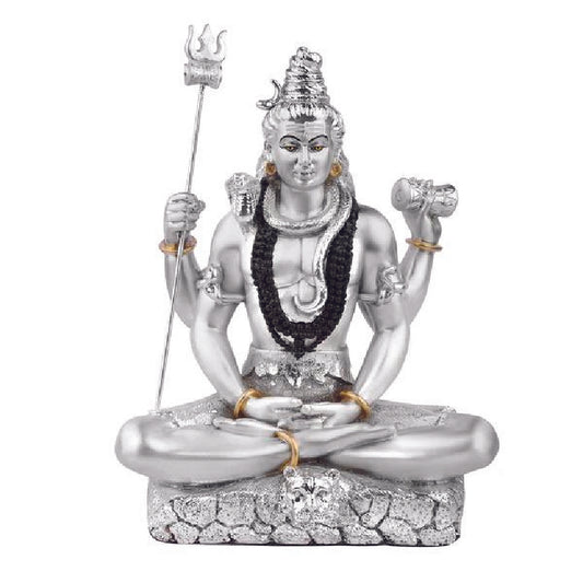 Silver Plated Shiv Idol