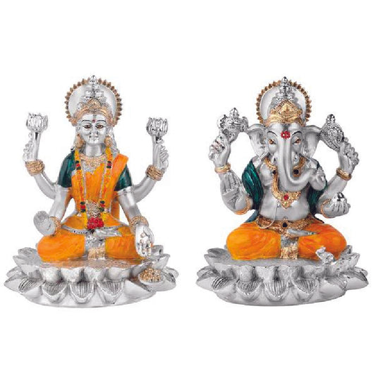 Silver Plated Lakshmi Ganesh