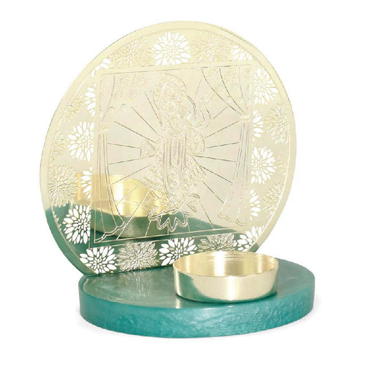 Shreenathji Rose Quartz Candle Stand