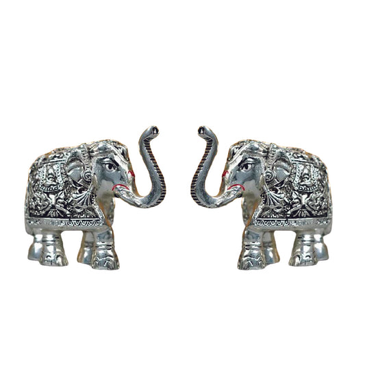 Silver Plated Elephant Set