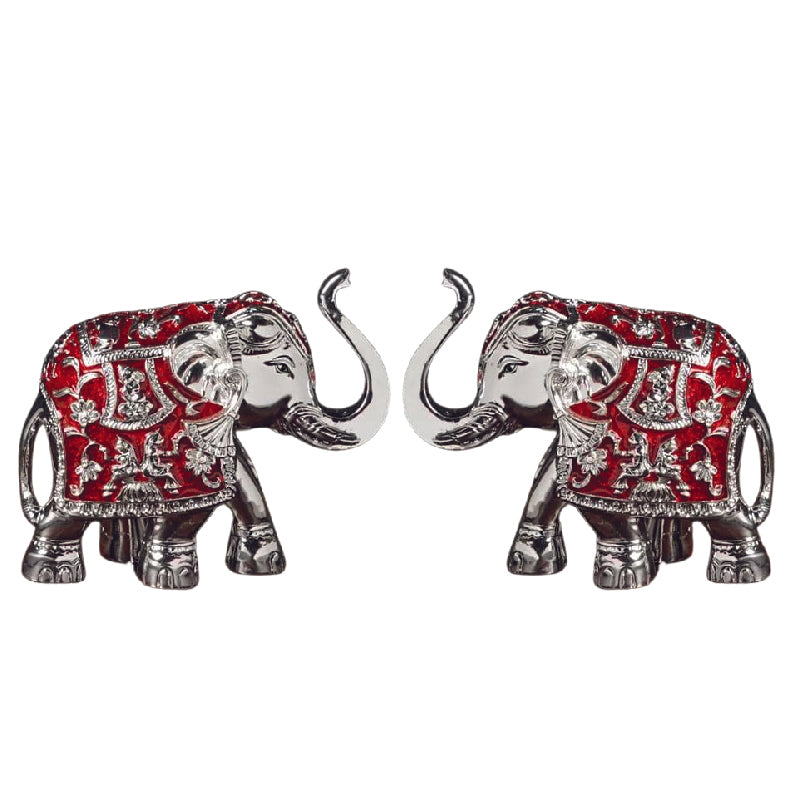 Silver Plated Elephant Set