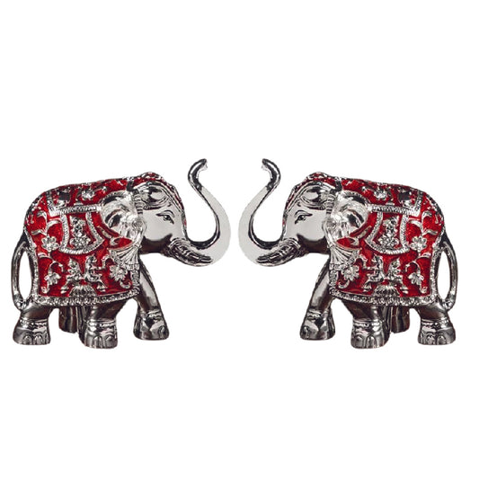 Silver Plated Elephant Set