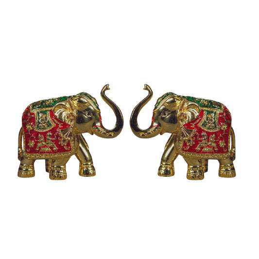 Gold Plated Elephant Set