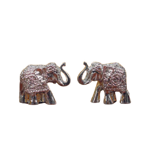 Silver Plated Elephant Set