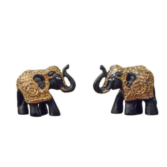 Gold Plated Elephant Set