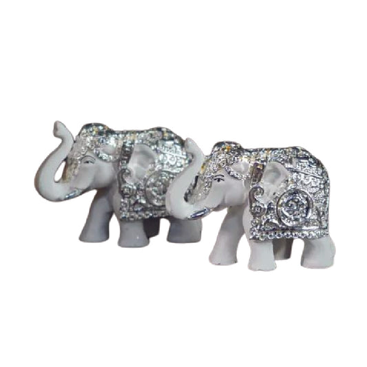 Silver Plated Elephant Set