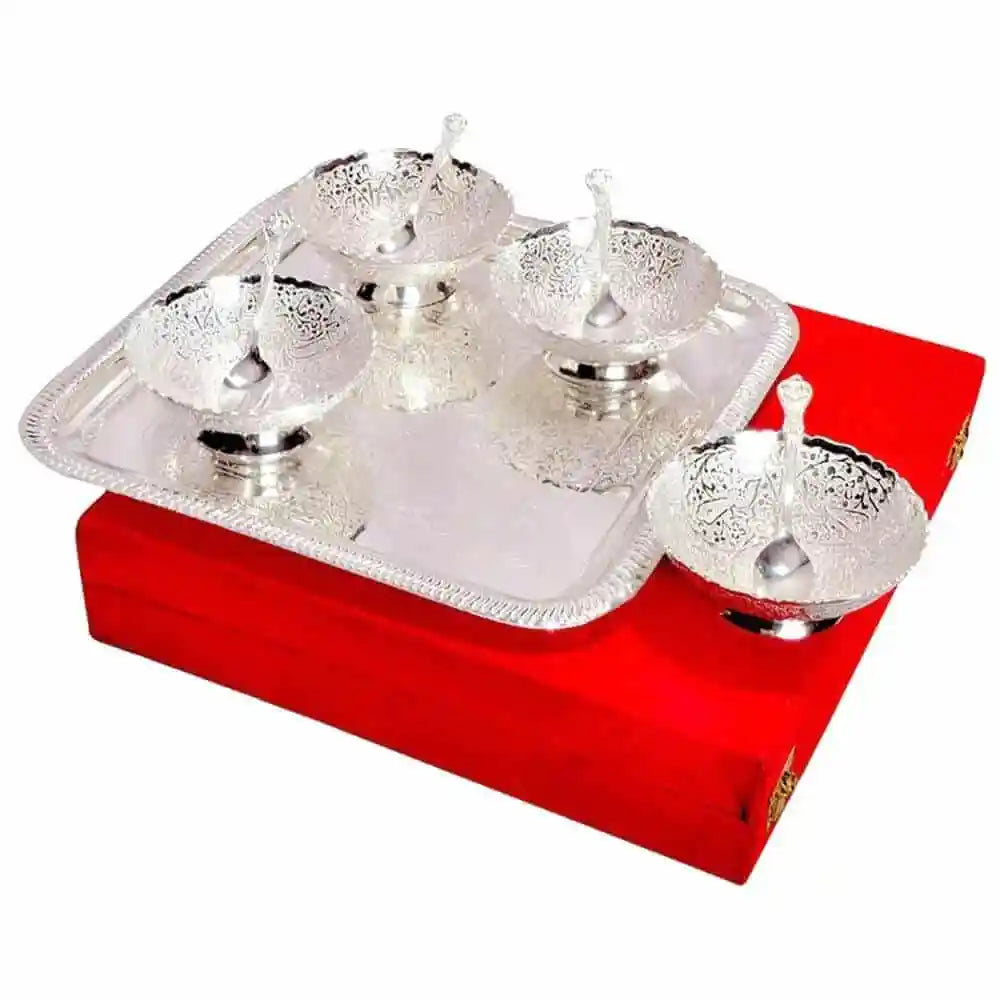 Silver Plated Bowl Set Of 4