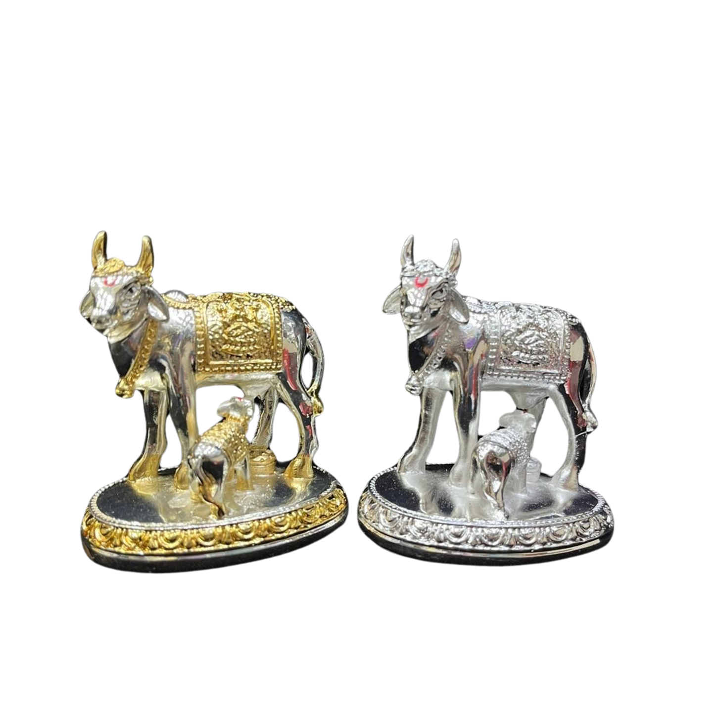 Silver/ Gold plated cow & calf