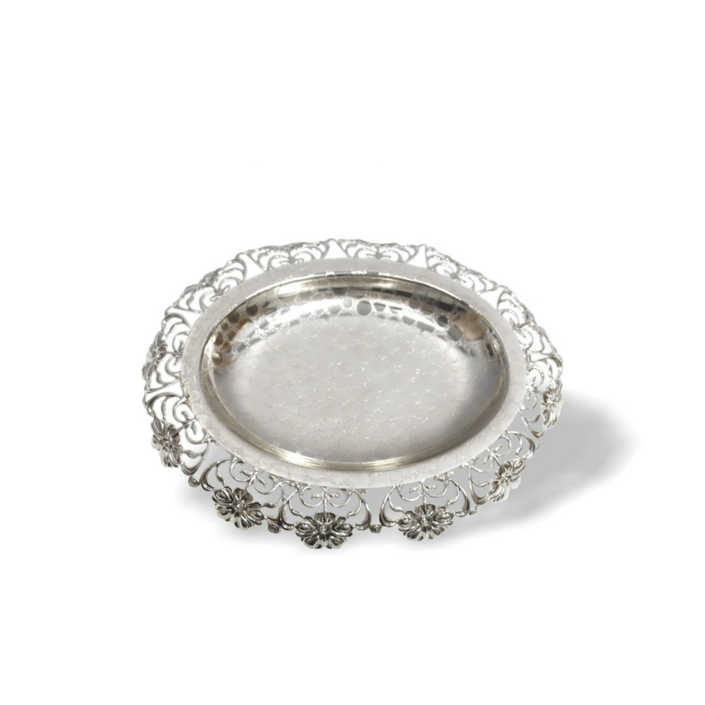 Round german silver dish