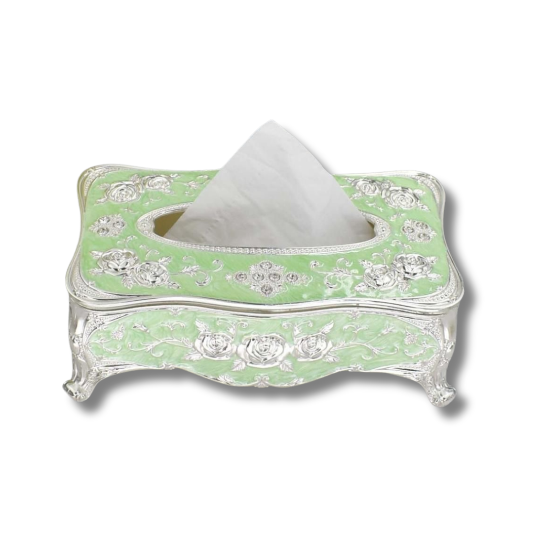 Enamel Tissue Box (Green)