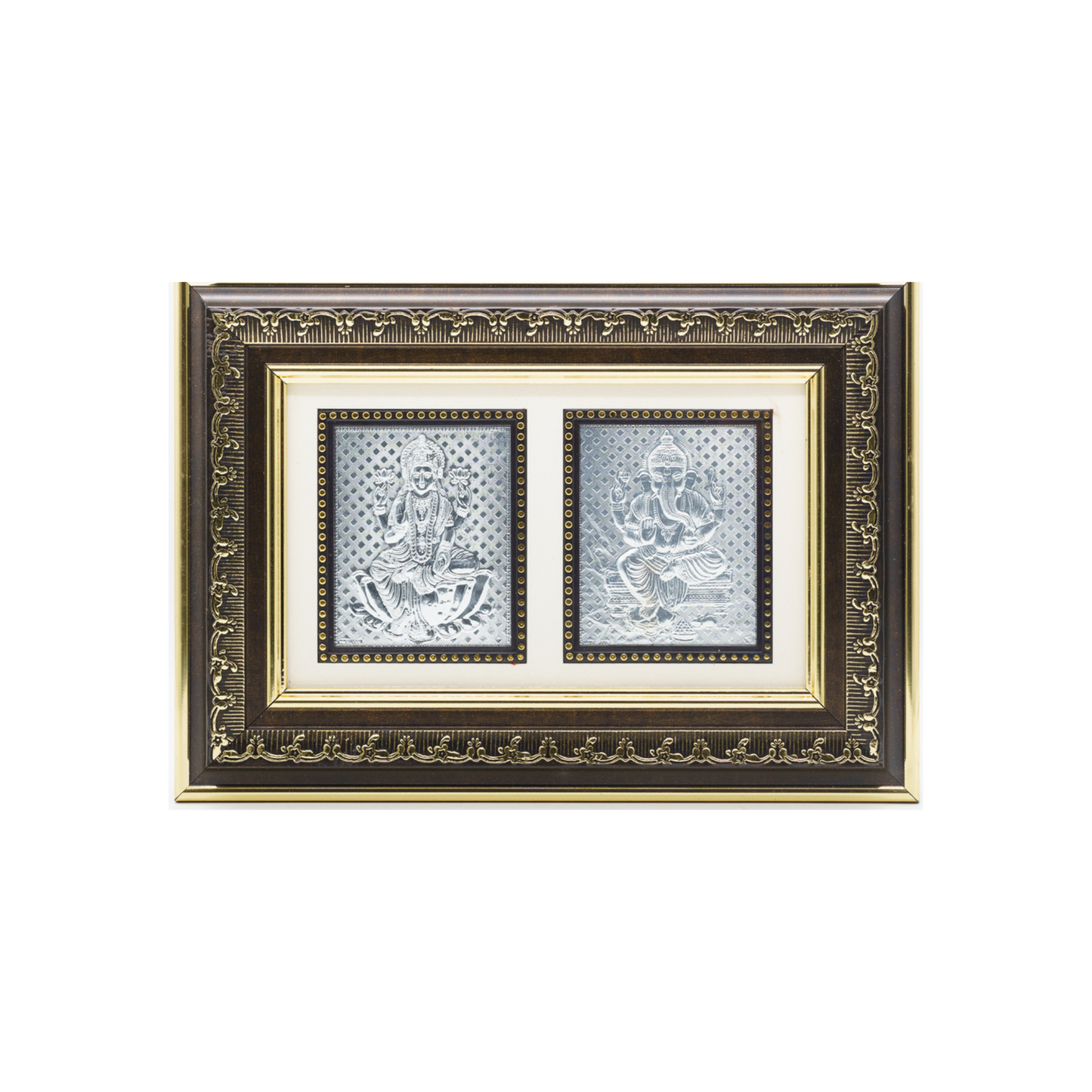 999 Silver Ganesh Lakshmi Frame