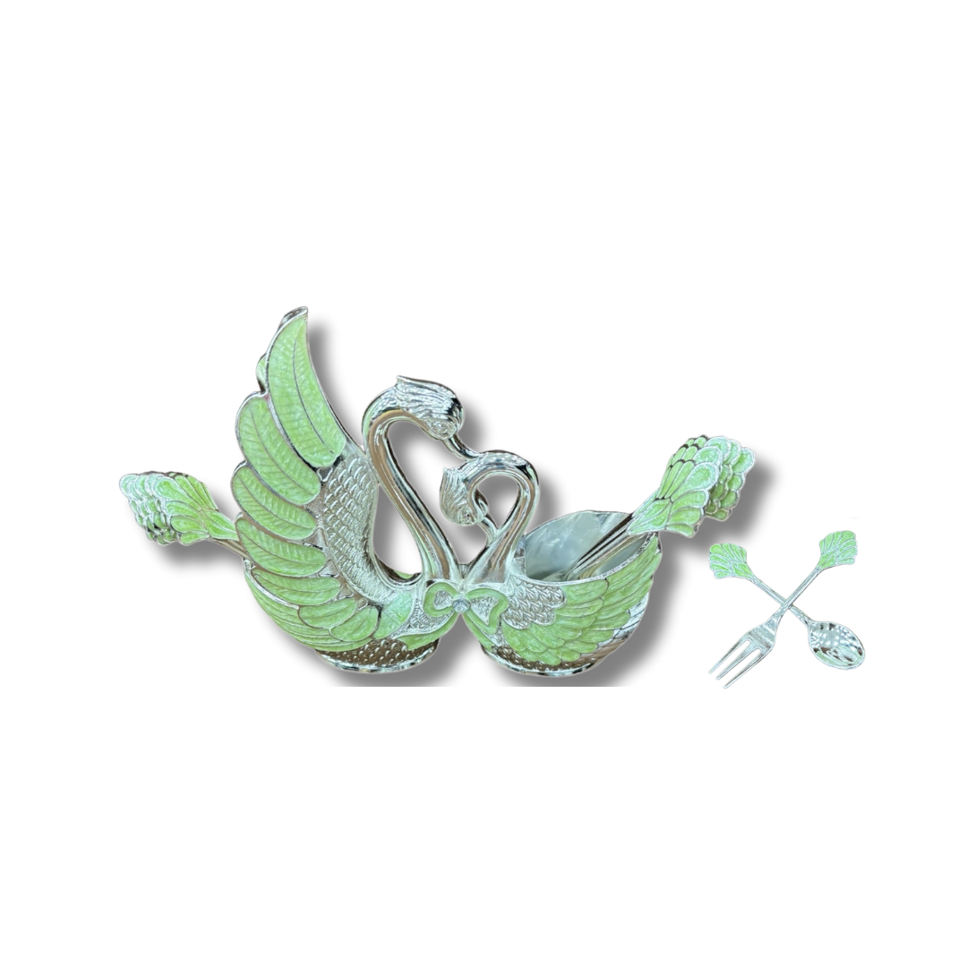 Swan Spoon and Fork Set