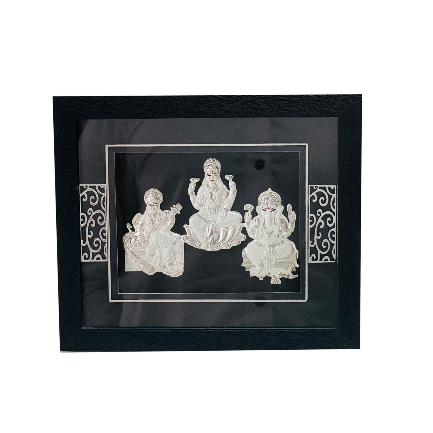 999 Silver Ganesh Lakshmi  Saraswati Frame