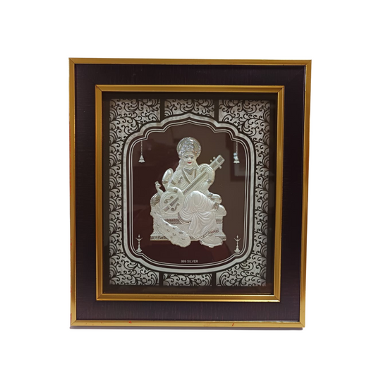 999 Silver Saraswati Frame