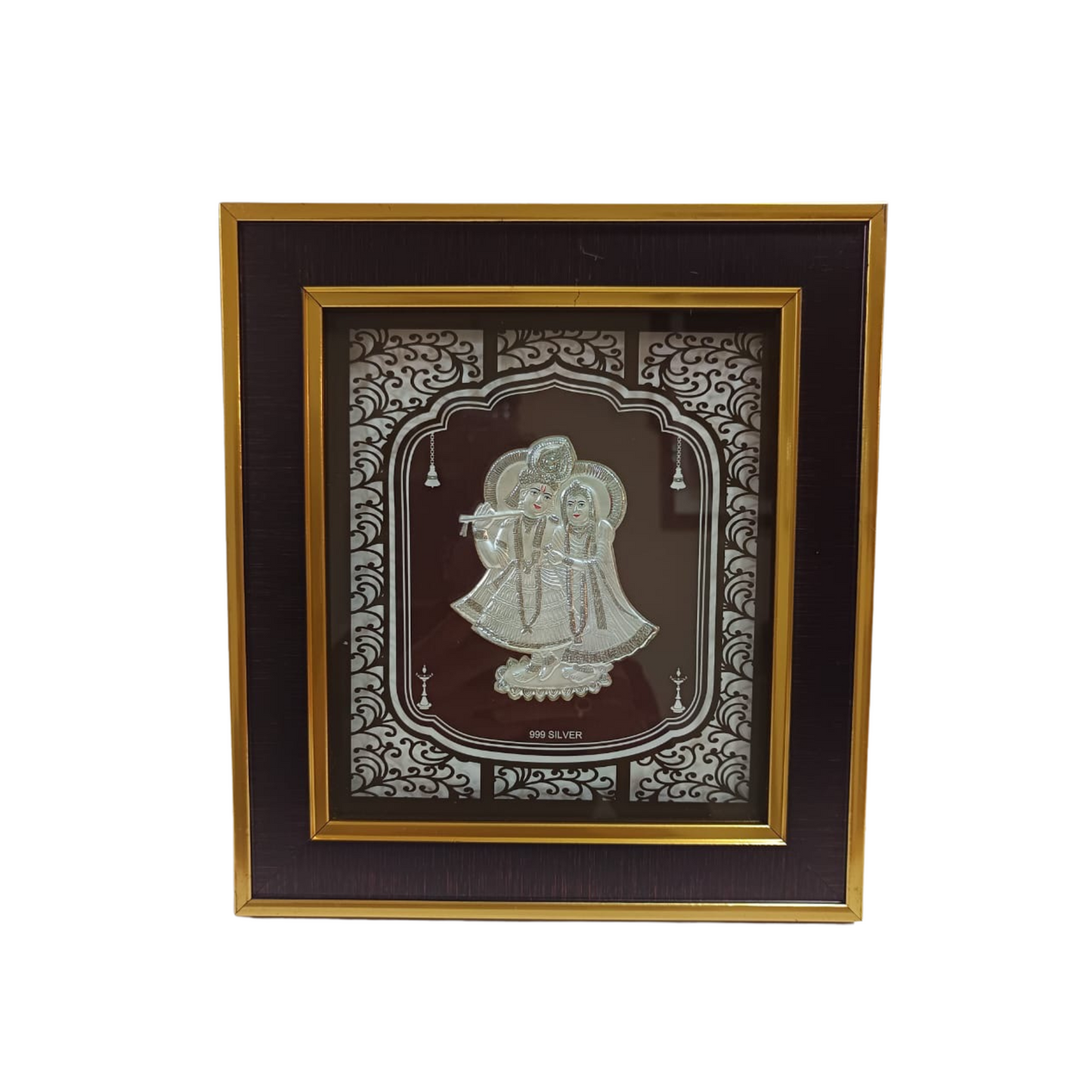 999 Silver Radha Krishna Frame