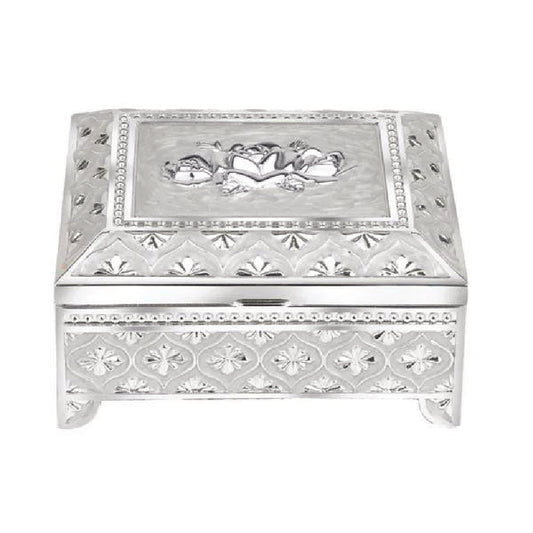 Enamel jewellery box (white)