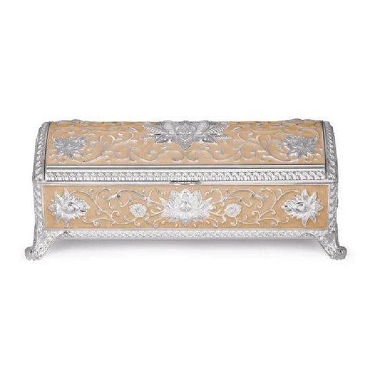 Enamel jewellery box (peach)