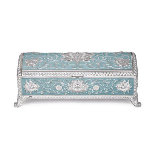 Enamel jewellery box (blue)