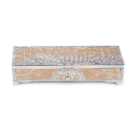 Enamel jewellery box (peach)