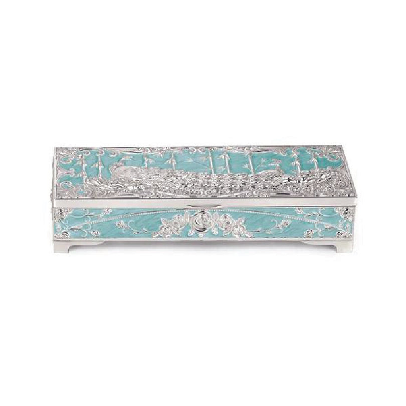 Enamel jewellery box (blue)