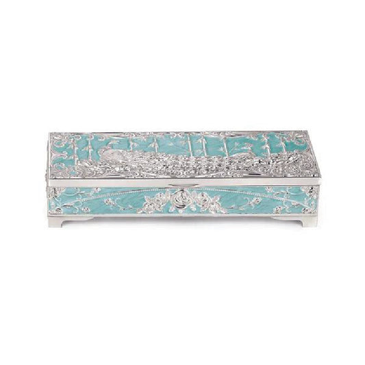 Enamel jewellery box (blue)
