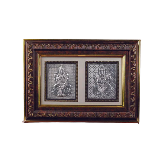 999 Silver Lakshmi Ganesh Frame
