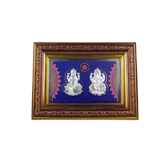 999 Silver Lakshmi Ganesh Frame